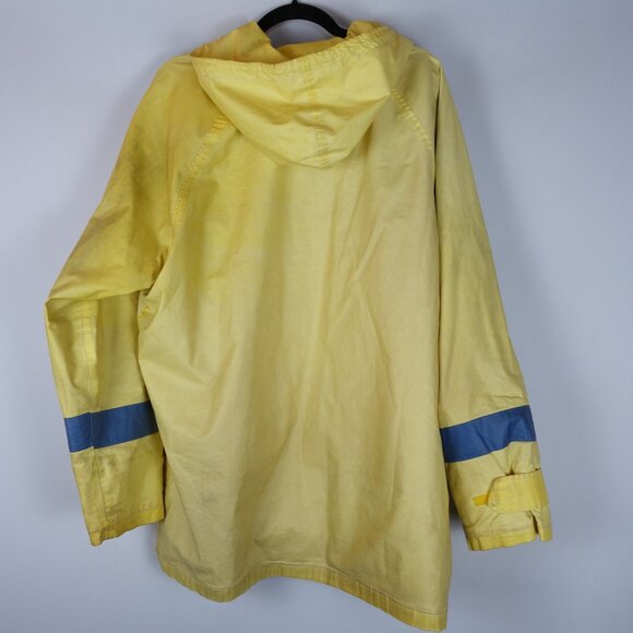 Vintage Ralph Lauren Embroidered Fireman Rain Jacket w/ Red Lining, Size Large - Picture 2 of 16